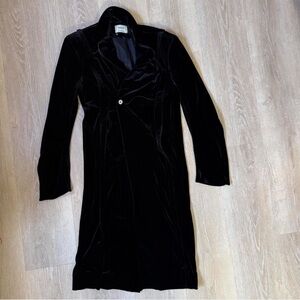 Chic Black Velvet Coat